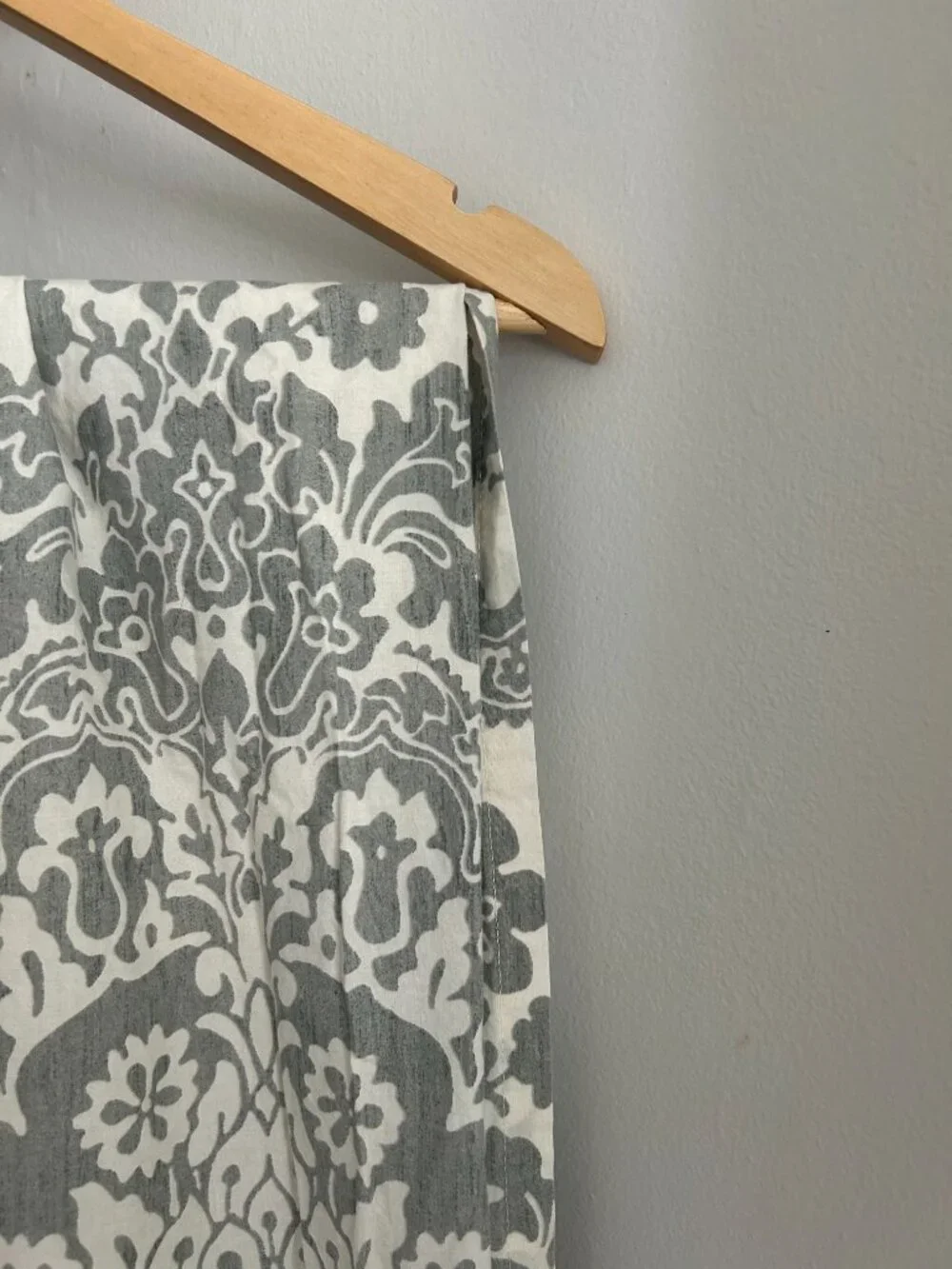 Pottery Barn Grey and Cream Shower Curtain